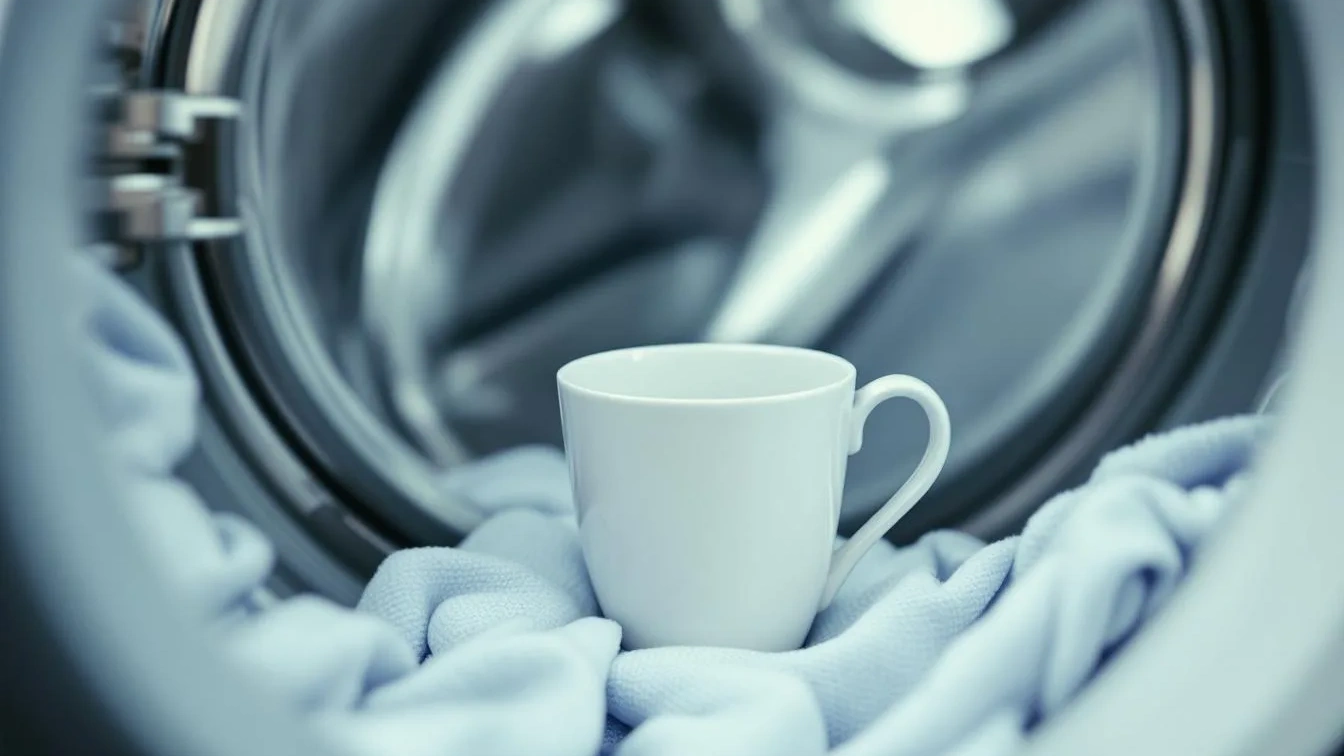 Perché una tazza nel cestello pulisce la lavatrice da calcare e muffa